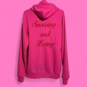 💕😴💕 Lazy Oaf Snoozing and Loosing Pink Hoodie Xsmall